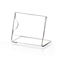 Prisma Display Porta Etiqueta de Preço para Padarias, Buffet, 30 unid - Incolor/Transparente. - 3,5 Cm X 6,5 Cm X 2 Cm