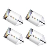 Prisma triangular de cristal QFKris Clear K9 de vidro óptico 50mm