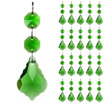 Prismas de Araña Hoja de Arce de Cristal GOLDENHAITAI 38mm 20 piezas