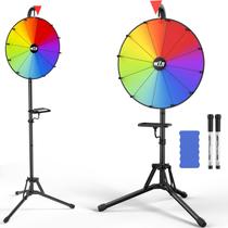 Prize Wheel ORWOD de 16 polegadas com tripé dobrável e 12 compartimentos coloridos