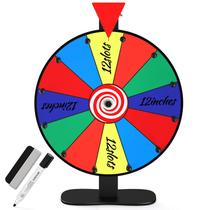 Prize Wheel Retbtnm, cor de 30 cm, com placa e marcador apagáveis a seco Prize Wheel Retbtnm, cor de 30 cm, com placa e marcador apagáveis a seco