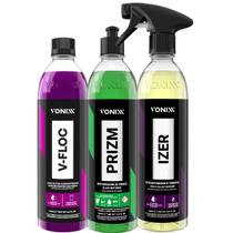 Prizm Izer e Vfloc Vonixx Shampoo Automotivo Neutro Descontaminante Ferroso Removedor de Chuva Acida
