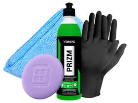 Prizm Restaurador de Vidros - kit c/ Flanela Aplicador Luvas