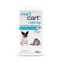 Pro Cart 1000mg Suplemento Cães Gatos 60 comp Agener União Pro Cart 1000mg Suplemento Cães Gatos 60 comp Agener União