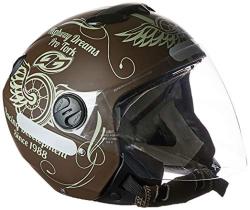 Pro Tork Capacete New Atomic Highway DreAmarelos Fosco 58 Marrom