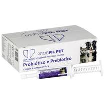 Probfil Pet - Probiótico e Prebiótico com vitaminas essenciais que desempenham um papel crucial na saúde geral e no func