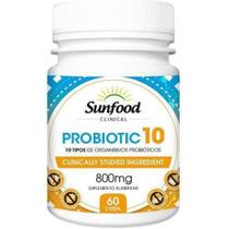 Probiotic 10 tipos probióticos sunfood 60 cápsulas