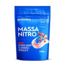 Probiótica Massa Nitro Hipercalórico Morango Refil 2520ml Sabor:Morango