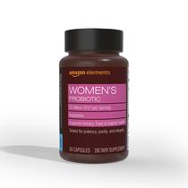 Probiótico Amazon Elements para Mulheres 50 bilhões de UFC 60 cápsulas vegetarianas Probiótico Amazon Elements para Mulheres 50 bilhões de UFC 60 cápsulas vegetarianas