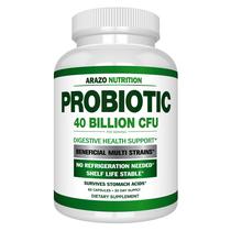 Probiótico Arazo Nutrition 40 bilhões de CFU com prebióticos