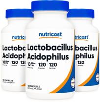 Probiótico Nutricost Lactobacillus Acidophilus 10B CFU 120 cápsulas