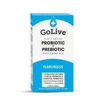 Probiótico + prebiótico em pó simbiótico GoLive sem sabor Probiótico + prebiótico em pó simbiótico GoLive sem sabor