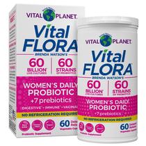Probiótico Vital Planet Vital Flora para mulheres: 60 bilhões de CFU Probiótico Vital Planet Vital Flora para mulheres: 60 bilhões de CFU