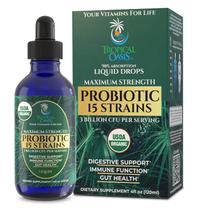 Probióticos líquidos Tropical Oasis 3B CFU Organic Vegan 40 Serv