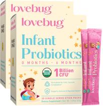 Probióticos Lovebug Infant Orgânicos (0-6 meses) - Pacote com 30