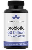 Probióticos Luma Nutrition 60 bilhões de CFU com prebióticos 60 cápsulas Probióticos Luma Nutrition 60 bilhões de CFU com prebióticos 60 cápsulas