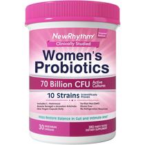 Probióticos NewRhythm Women's 70 bilhões de CFU 10 cepas 30 cápsulas