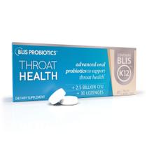 Probióticos Orais BLIS ThroatHealth K12 - 30 Cápsulas com 2,5 Bilhões de CFUs