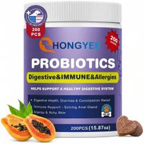 Probióticos para Cães HONGYEE 200 Mastigáveis Suporte Digestivo e Imunológico Probióticos para Cães HONGYEE 200 Mastigáveis Suporte Digestivo e Imunológico