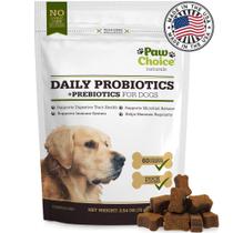 Probióticos Paw Choice para cães com prebióticos Daily Chews