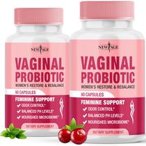 Probióticos vaginais NEW AGE para mulheres com prebióticos 120 cápsulas