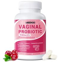 Probióticos vaginais UBEEKOO 70 bilhões de CFU com cranberry 60 cápsulas