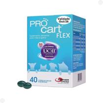 Procart Flex 40 Cápsulas Agener Suplemento Articular De Colágeno Cães E Gatos