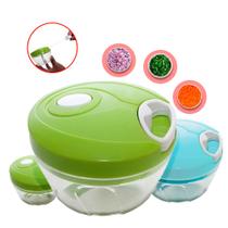 Processador Alimentos Manual Grande Triturador Alho 3 Lâminas 300ml Mini Picador Portátil Carne Vegetais