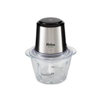 Processador Alimentos Philco Inox Glass 1,2l 350w Função Pulsar Pps01i Preto Inox