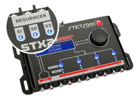 Processador Audio Automotivo Stetsom STX-2448 4 Canais Digital Crossover Equalizador Gain Delay Phas