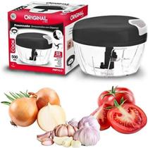 Processador Cortador Alho Cebola Triturador Alimentos Manual 3 Laminas 500ml