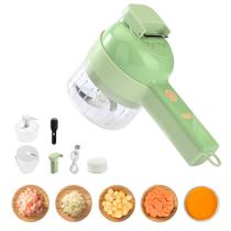 Processador Cortador Elétrico Verde 4 em 1 110v/220v Cozinha Prática Processador Cortador Elétrico Verde 4 em 1 110v/220v Cozinha Prática