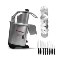 Processador De Alimentos Com 7 Discos De 203mm Pa7 Pro Skymsen E Jogo De Facas 9 Peças Bivolt Processador De Alimentos Com 7 Discos De 203mm Pa7 Pro Skymsen E Jogo De Facas 9 Peças Bivolt