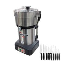 Processador de Alimentos Cutter Profissional Inox 4L CR-4L 220V Skymsen + Jogo de Facas 9 Peças Processador de Alimentos Cutter Profissional Inox 4L CR-4L 220V Skymsen + Jogo de Facas 9 Peças