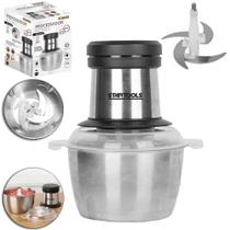 Processador de alimentos eletrico 127v 200w 2l com 3 velocidades 4 laminas de inox