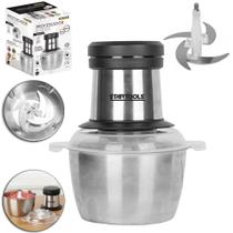 Processador de alimentos eletrico 220v 200w 2l com 3 velocidades 4 laminas de inox