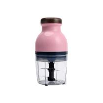 Processador de Alimentos Elétrico 600ml Cortador Triturador Legumes Frutas Rosa Casa Cozinha 900