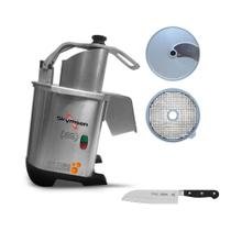 Processador de Alimentos Fatias 5mm e Cubos 8mm PA7 PRO Bivolt Skymsen e Faca Santoku Profissional Processador de Alimentos Fatias 5mm e Cubos 8mm PA7 PRO Bivolt Skymsen e Faca Santoku Profissional