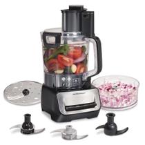 Processador de Alimentos Hamilton Beach Stack & Snap 14C + 4C - Preto