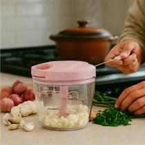 Processador de Alimentos Manual 3 em 1 Magic Mixer 5 Lâminas Rosa Processador de Alimentos Manual 3 em 1 Magic Mixer 5 Lâminas Rosa