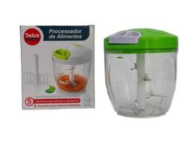 Processador de Alimentos Manual 5 Lâminas Triturar Pratico - Dolce Home Processador de Alimentos Manual 5 Lâminas Triturar Pratico - Dolce Home