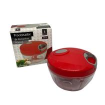 Processador de Alimentos Manual 500ml com 3 Lâminas Prático e Compacto