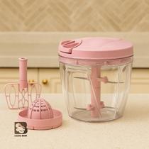 Processador De Alimentos Manual 900ml 5 Lâminas Alho Frutas Cogumelos Triturador Mixer Cozinha Chef