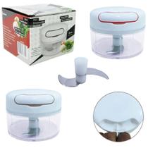 Processador de alimentos manual a corda com 2 laminas de inox 200ml 7x9cm de ø - BELA KAZA