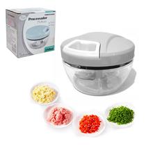 Processador De Alimentos Manual Corda C/3 Laminas Inox 380ml Processador De Alimentos Manual Corda C/3 Laminas Inox 380ml