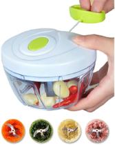 Processador de Alimentos Manual corda - Processador Triturador Manual De Alimentos 3 Laminas 500ml - PANAMI Processador de Alimentos Manual corda - Processador Triturador Manual De Alimentos 3 Laminas 500ml - PANAMI