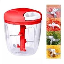 Processador de alimentos manual triturador alho - 5 lâminas branco Processador de alimentos manual triturador alho - 5 lâminas branco