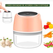 Processador de Alimentos Mini Elétrico Tritura Alho Cebola Legumes e Mais em Segundos Processador de Alimentos Mini Elétrico Tritura Alho Cebola Legumes e Mais em Segundos