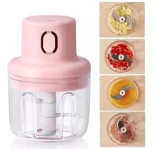 Processador De Alimentos Recarregavel Com 3Laminas +Cabo Usb Processador De Alimentos Recarregavel Com 3Laminas +Cabo Usb