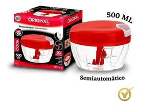 Processador de Alimentos Semiautomático 500ml Multiuso 3 Lâminas